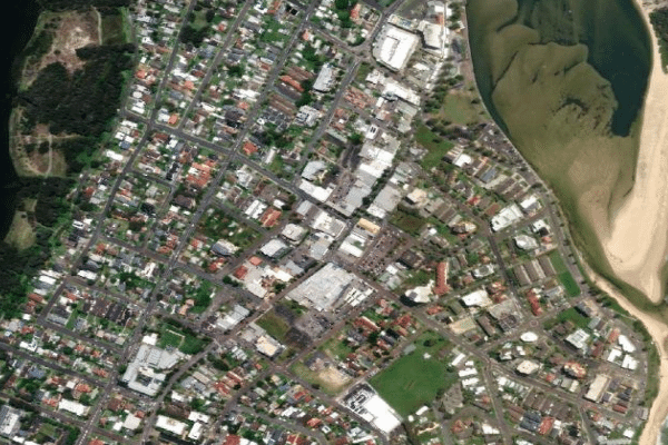 The Entrance Channel (Picnic Point) Satellite Aerial View
