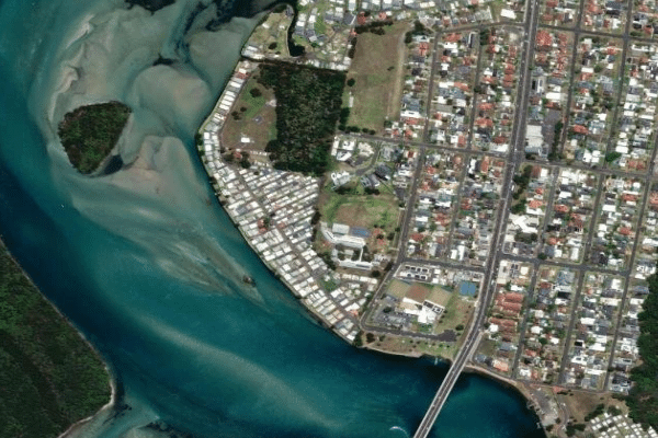Lake Illawarra (Windang Bridge & Flats) Satellite Aerial View