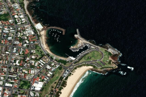 Wollongong Harbour (Belmore Basin) Satellite Aerial View